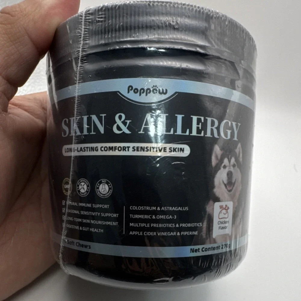 Poppetw Soft Chews for Dogs Allergy & Skin Sensitivity Support